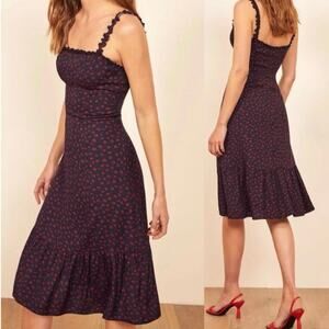 Reformation Granada Midi Dress in the Virgil Print